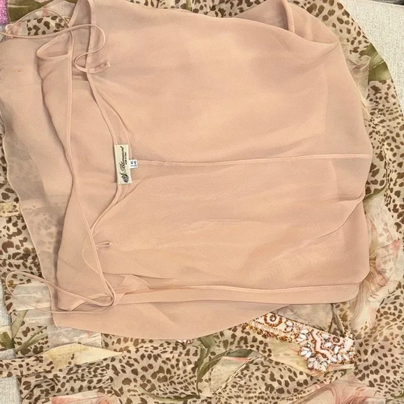 Blumarine Beige and Pink Maxi Dress